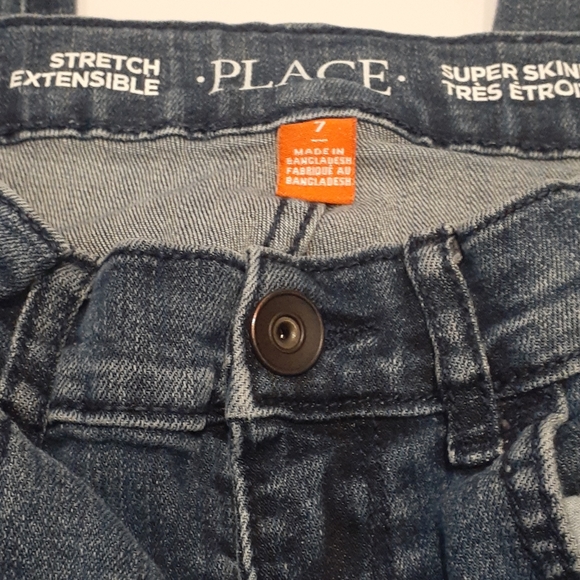 Boy Children place blue Jean Super Skinny Size 7 - Picture 6 of 9